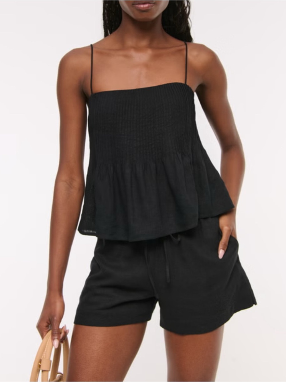 Abercrombie pintuck cami